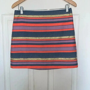 J. Crew Striped Mini Skirt